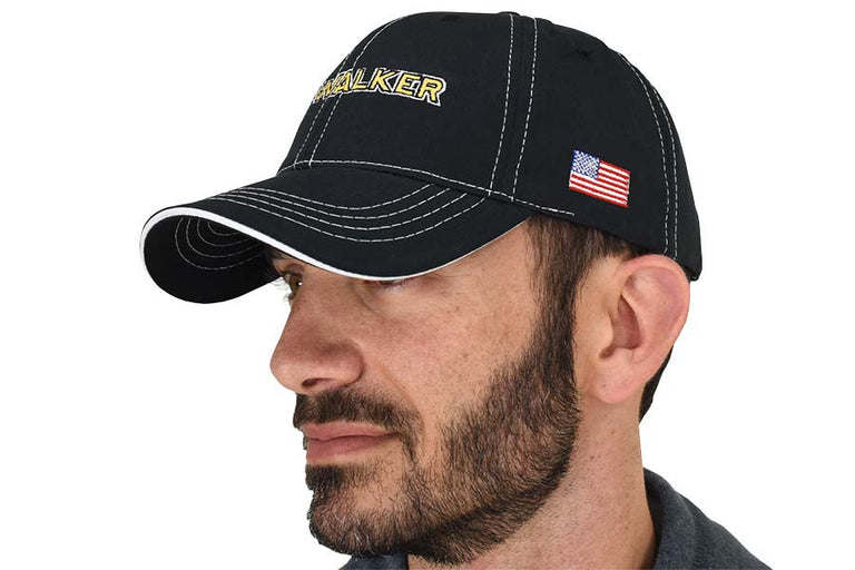 White Stitched Black Hat